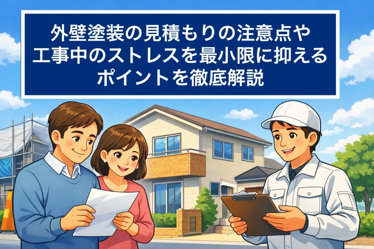 外壁塗装の見積もりの注意点や工事中のストレスを最小限に抑えるポイントを徹底解説