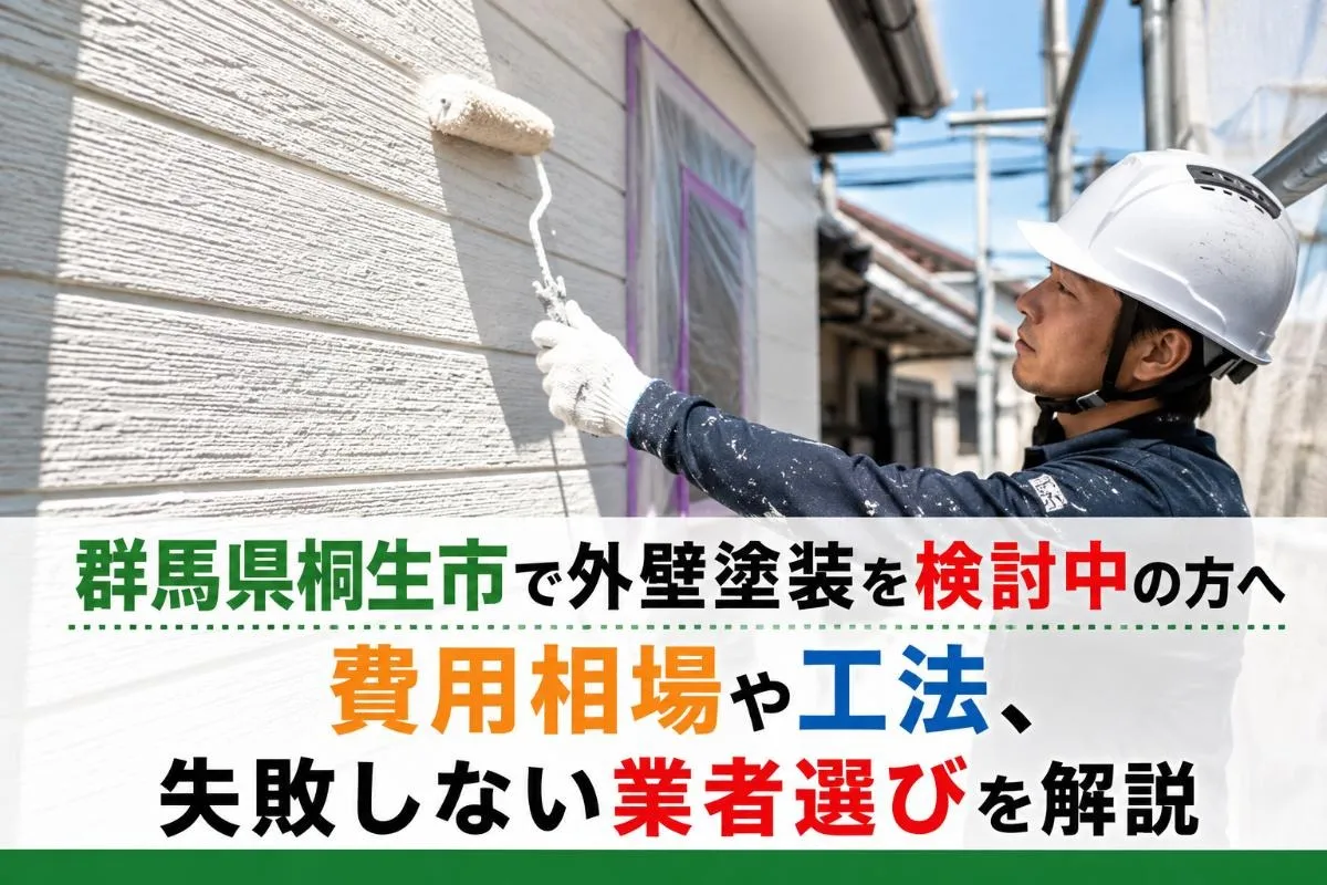 群馬県桐生市で外壁塗装を検討中の方へ｜費用相場や工法、失敗しない業者選びを解説